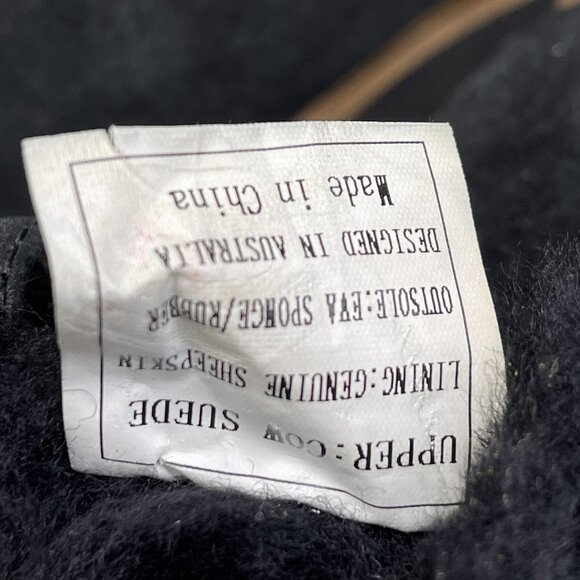 Australia Luxe Collective Fuzzy Black Bushmill Winter Suede Fur Boots Size 7 - Picture 9 of 10